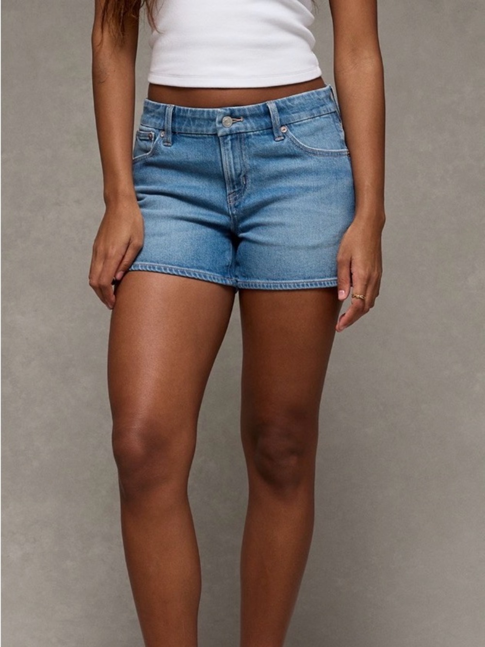New AE low-rise Blue Denim Shorts